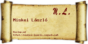 Miskei László névjegykártya
