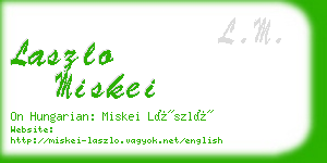 laszlo miskei business card